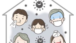 家庭内感染　隔離　マスク　消毒　訪問診療　ホームアレー　往診　在宅医療